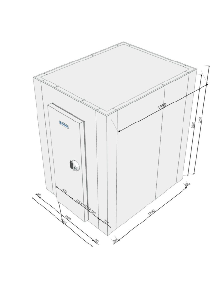 Cella Frigo 1560x1950x2200H spessore 80mm