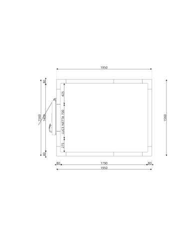 Cella Frigo 1560x1950x2200H spessore 80mm