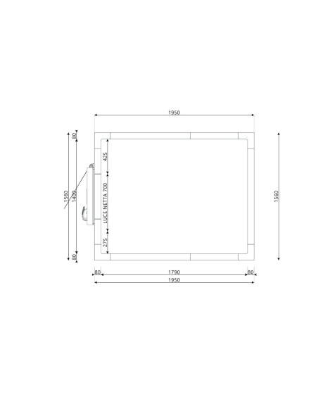 Cella Frigo 1560x1950x2200H spessore 80mm