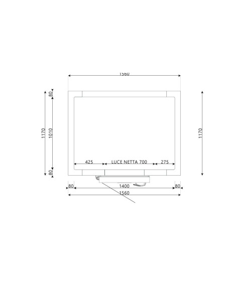 Cella Frigo 1170x1560x2200H spessore 80mm