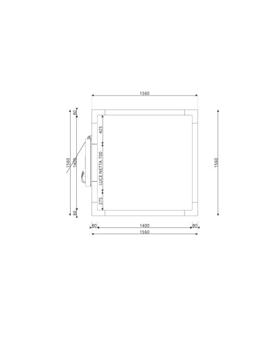 Cold room 1560x1560x2200H thickness 80mm