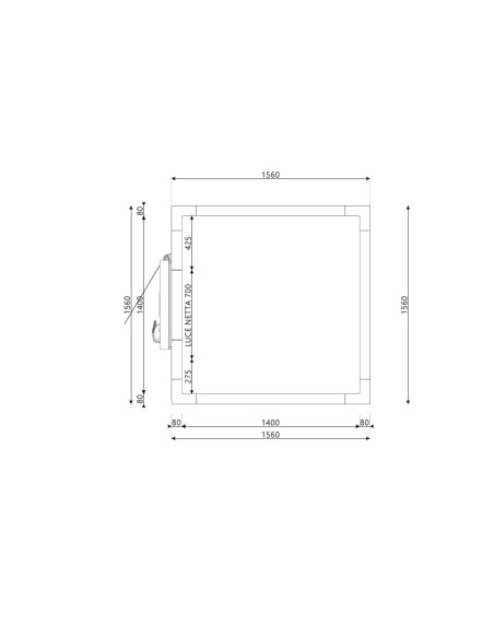 Cold room 1560x1560x2200H thickness 80mm