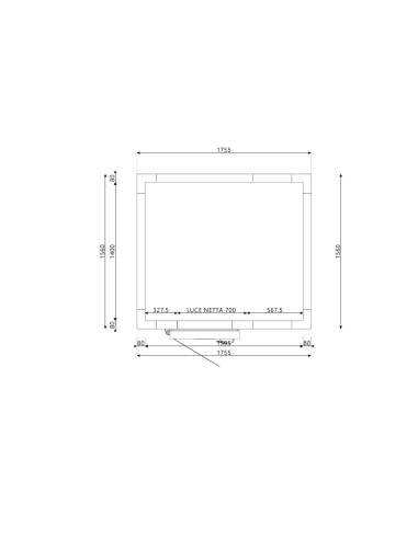 Chambre froide 1560x1755x2200H épaisseur 80mm
