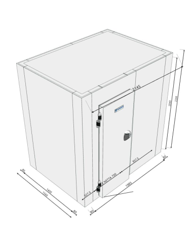 Cold room 1560x2145x2200H thickness 80mm