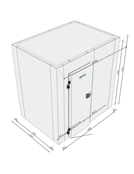 Cold room 1560x2145x2200H thickness 80mm
