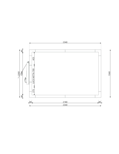Cold room 1560x2340x2200H thickness 80mm