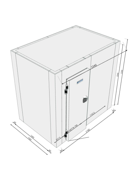 Cold room 1560x2340x2200H thickness 80mm