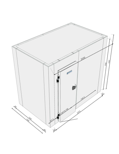 Cold room 1560x2535x2200H thickness 80mm