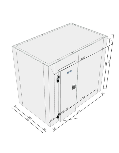 Cold room 1560x2535x2200H thickness 80mm