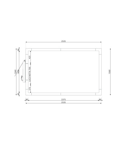 Cold room 1560x2535x2200H thickness 80mm