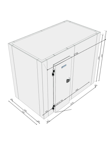 Cella Frigo 1560x2730x2200H spessore 80mm