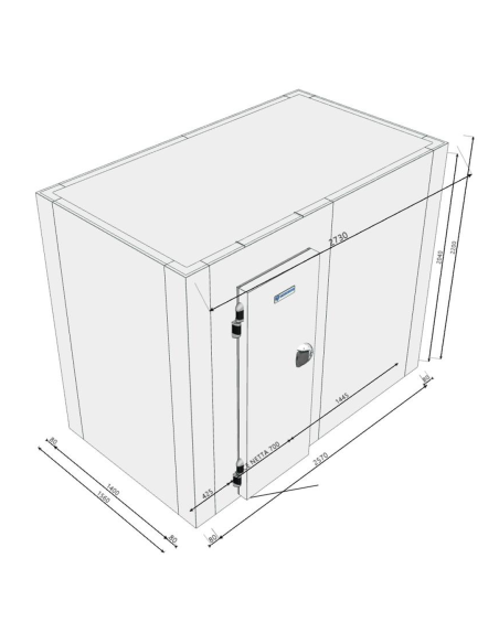 Cella Frigo 1560x2730x2200H spessore 80mm