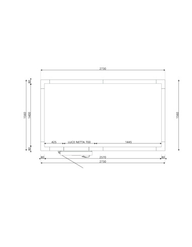 Cold room 1560x2730x2200H thickness 80mm