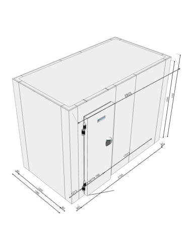 Cold room 1560x2925x2200H thickness 80mm