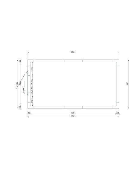 Cella Frigo 1560x2925x2200H spessore 80mm