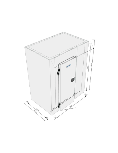 Cold room 1170x1755x2200H thickness 80mm