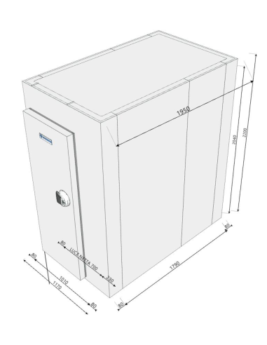 Cold room 1170x1950x2200H thickness 80mm