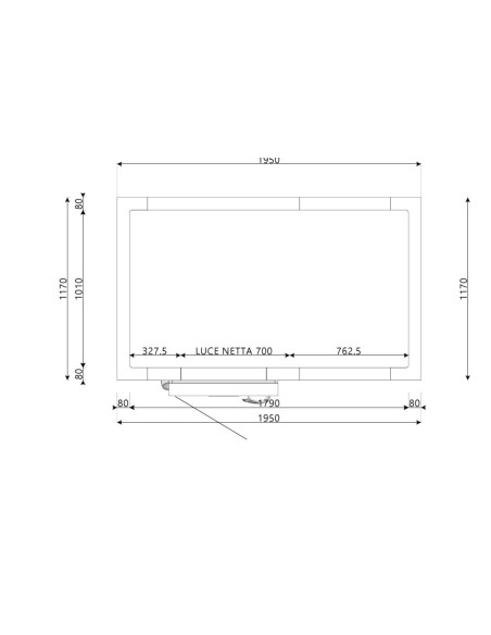 Cella Frigo 1170x1950x2200H spessore 80mm