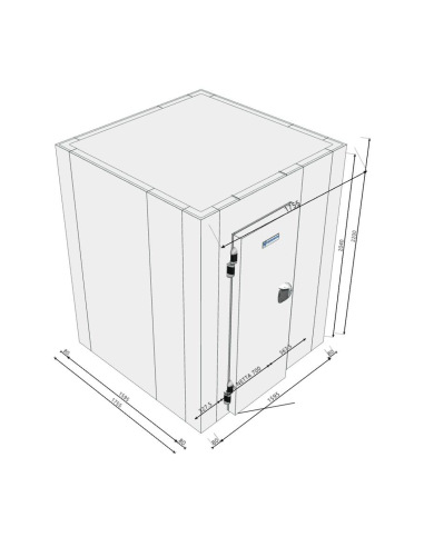 Cold room 1755x1755x2200H thickness 80mm