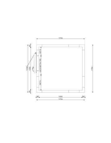 Cámara frigorífica 1755x1755x2200H espesor 80mm