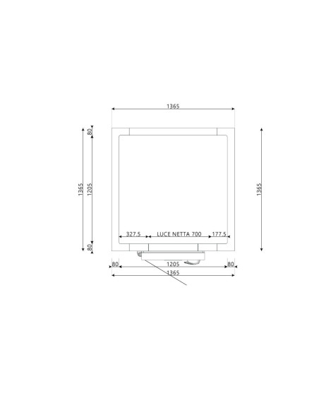 Cold room 1365x1365x2200H thickness 80mm