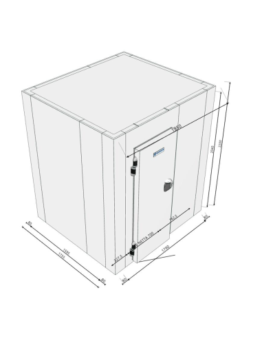 Chambre froide 1755x1950x2200H épaisseur 80mm