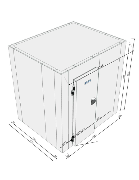 Chambre froide 1755x2145x2200H épaisseur 80mm