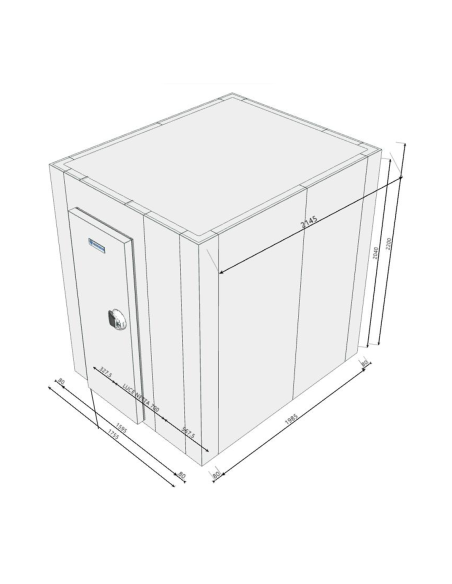 Chambre froide 1755x2145x2200H épaisseur 80mm