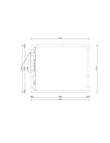 Chambre froide 1755x2145x2200H épaisseur 80mm
