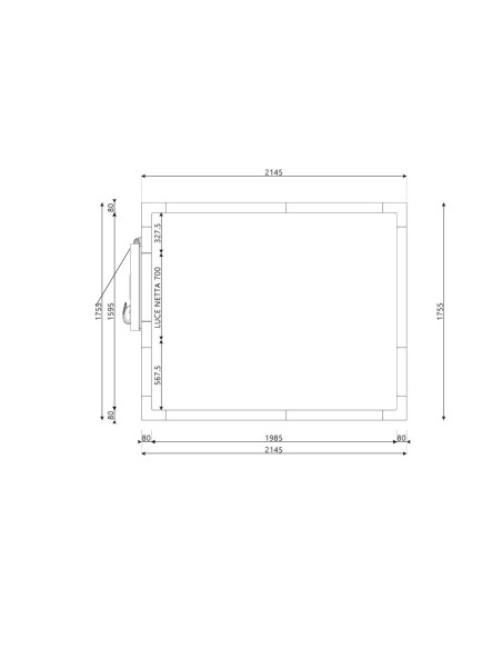 Chambre froide 1755x2145x2200H épaisseur 80mm