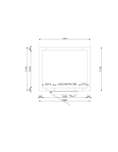 Chambre froide 1170x1365x2200H épaisseur 80mm