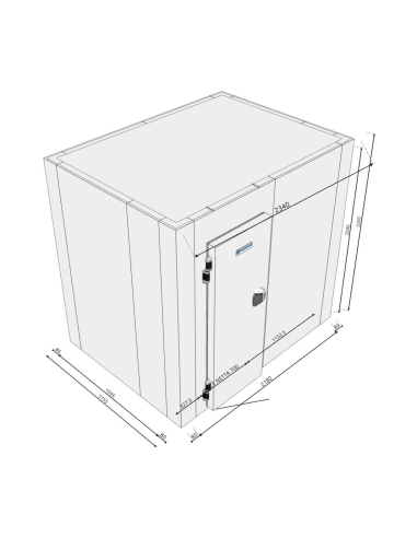 Chambre froide 1755x2340x2200H épaisseur 80mm