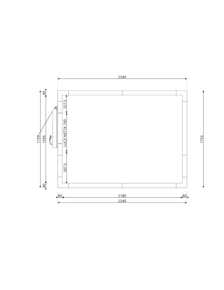 Chambre froide 1755x2340x2200H épaisseur 80mm