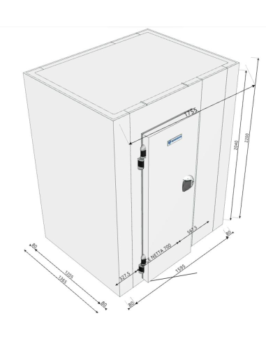 Cold room 1365x1755x2200H thickness 80mm