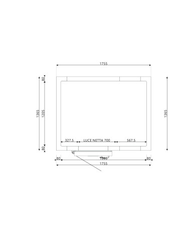 Chambre froide 1365x1755x2200H épaisseur 80mm