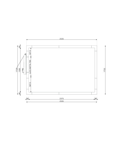 Kühlraum 1755x2535x2200H, Dicke 80mm