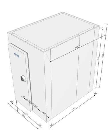 Cold room 1365x1950x2200H thickness 80mm