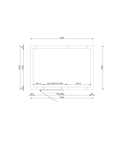 Chambre froide 1365x1950x2200H épaisseur 80mm