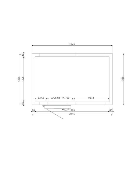 Cella Frigo 1365x2145x2200H spessore 80mm