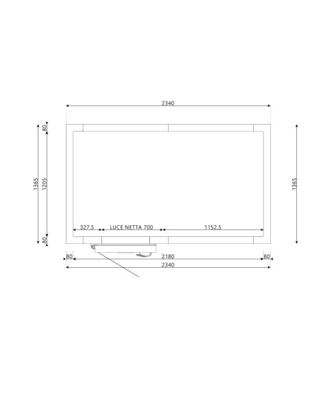 Chambre froide 1365x2340x2200H épaisseur 80mm