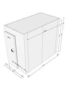 Cold room 1365x2535x2200H thickness 80mm