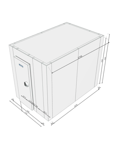 Kühlraum 1755x2730x2200H, Dicke 80mm