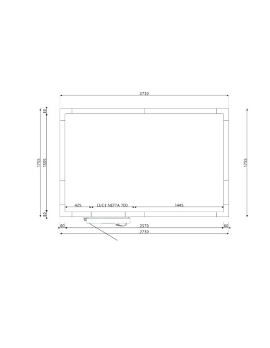 Chambre froide 1755x2730x2200H épaisseur 80mm