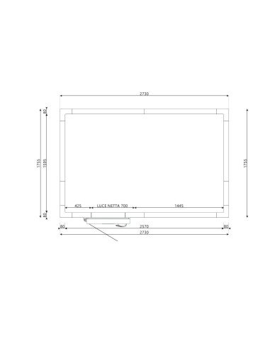 Kühlraum 1755x2730x2200H, Dicke 80mm