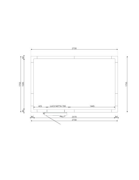 Kühlraum 1755x2730x2200H, Dicke 80mm