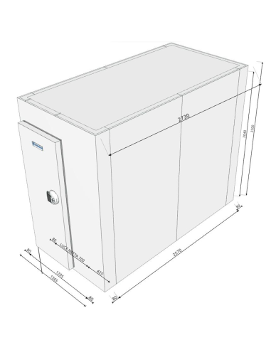 Cold room 1365x2730x2200H thickness 80mm