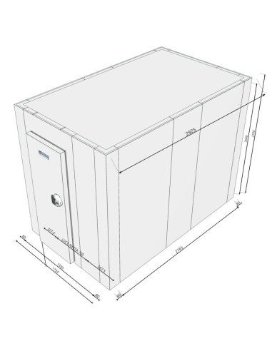 Chambre froide 1755x2925x2200H épaisseur 80mm