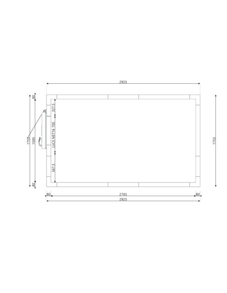 Chambre froide 1755x2925x2200H épaisseur 80mm