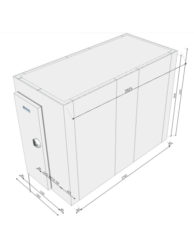 Cold room 1365x2925x2200H thickness 80mm