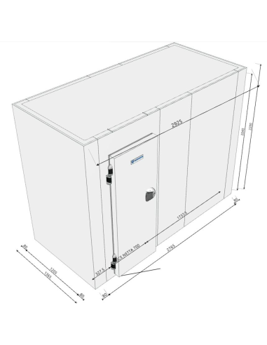 Cold room 1365x2925x2200H thickness 80mm